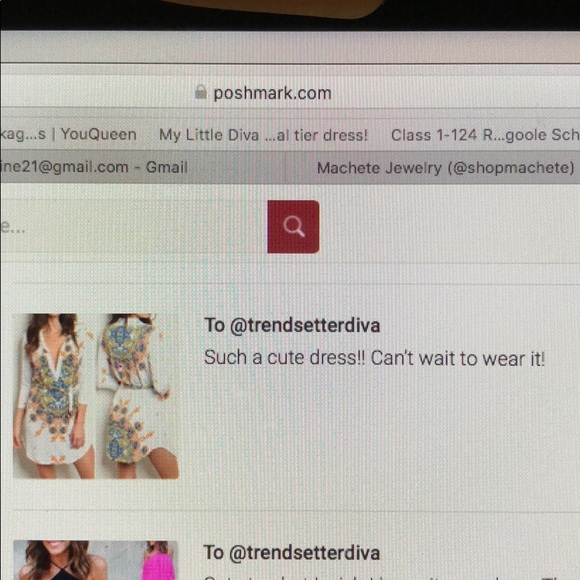 V PLUNGE WHITE PRINT DRESS & BELTED TIE AT WAIST - Picture 7 of 8